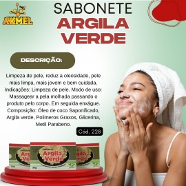 SABONETE DE ARGILA VERDE - 90g